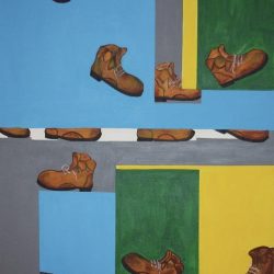 My Shoes In Motion, Painting By Neisa Guerra